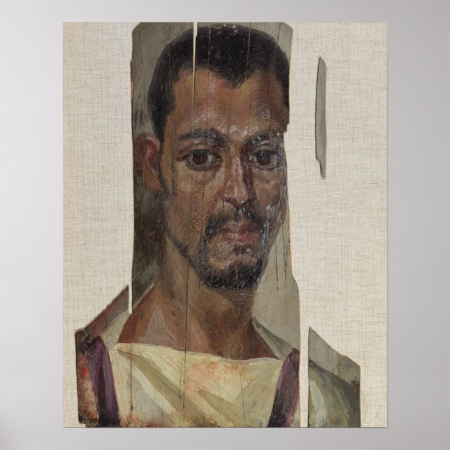 Pôster Portrait from Fayum (encaustic wax on wood) (Frente)