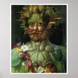 Pôster Portrait from Vegetation Giuseppe Arcimboldo