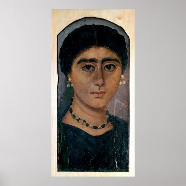 Pôster Portrait of a woman, from Fayum, 1st-4th century (Frente)