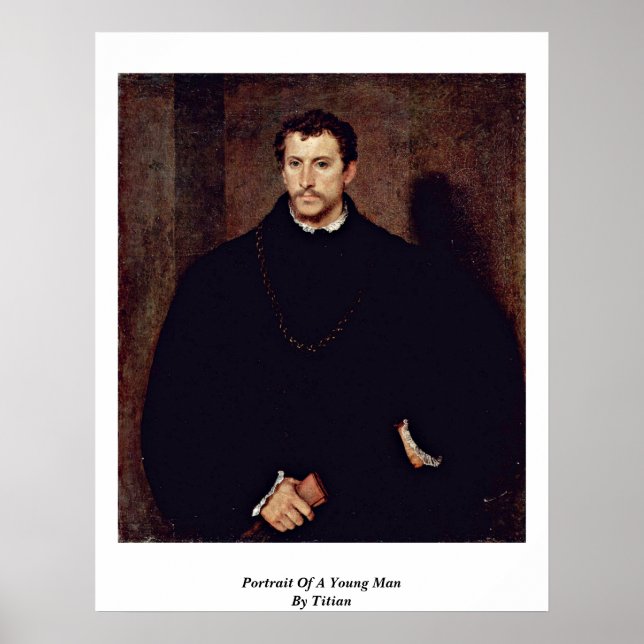 Poster Portrait Of A Young Man By Titian (Frente)