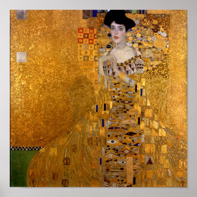 Poster Portrait of Adele Bloch-Bauer I by Gustav Klimt (Frente)