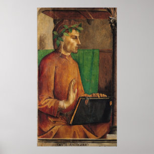 Pôster Portrait of Dante Alighieri , c.1475