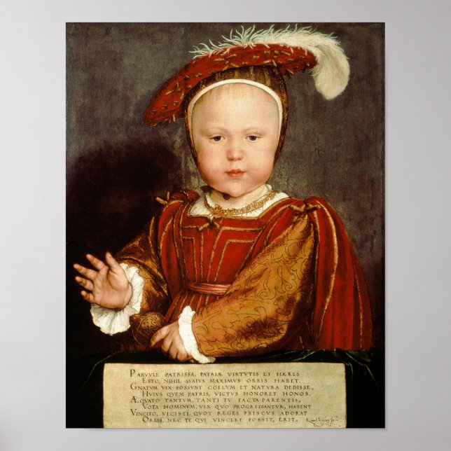 Pôster Portrait of Edward VI as a child, c.1538 (Frente)
