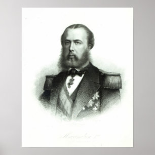 Poster Portrait of Emperor Maximilian of Mexico, 1864