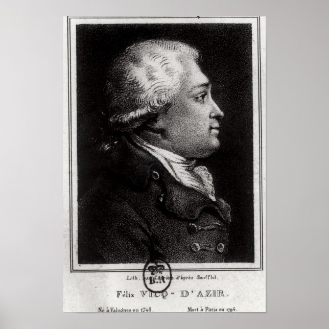 Poster Portrait of Felix Vicq d'Azyr (Frente)