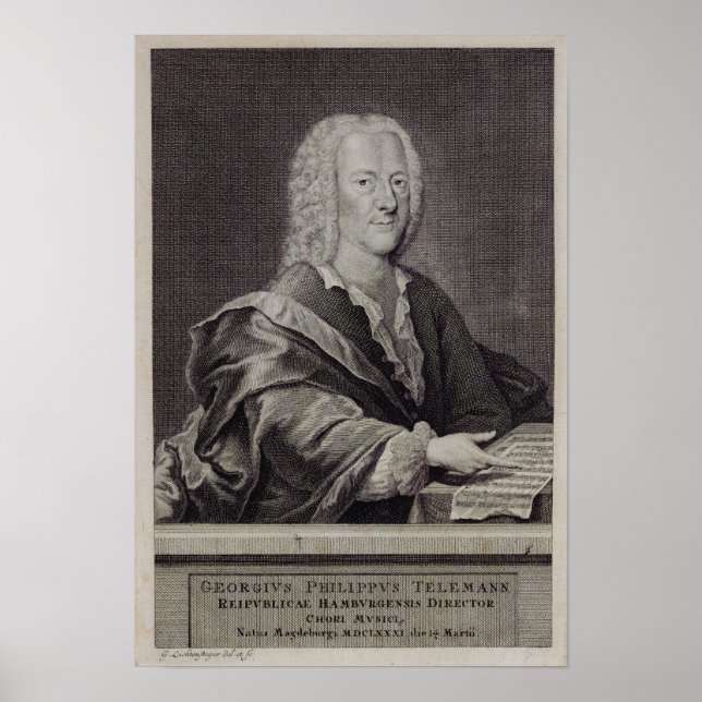 Pôster Portrait of Georg Philipp Telemann (Frente)