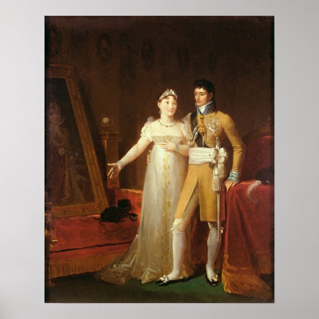 Pôster Portrait of Jerome Bonaparte  and his wife (Frente)
