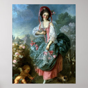 Pôster Portrait of Mademoiselle Guimard as Terpsichore, c