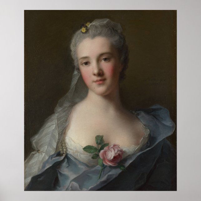 Poster Portrait of Manon Balletti - Jean-Marc Nattier (Frente)