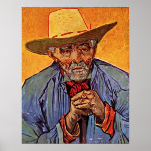 Pôster Portrait of old peasant by Vincent Willem van Gogh