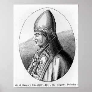 Poster Portrait of Pope Gregory IX