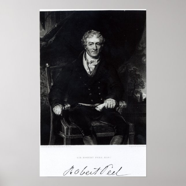 Pôster Portrait of Sir Robert Peel (Frente)
