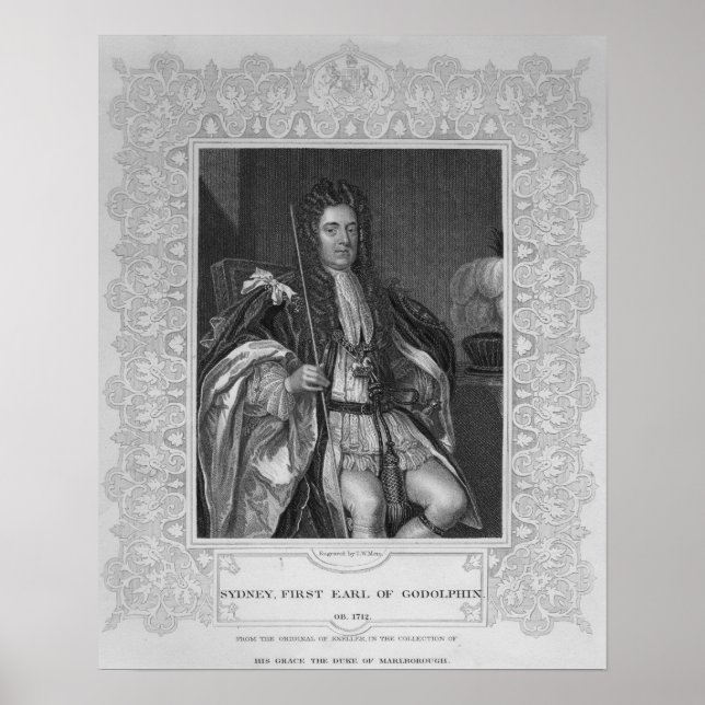 Pôster Portrait of Sydney, First Earl of Godolphin (Frente)