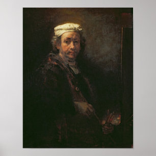 Pôster Portrait of the Artist at his Easel, 1660