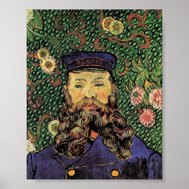 Poster Portrait of the Postman Joseph Roulin by Van Gogh (Frente)