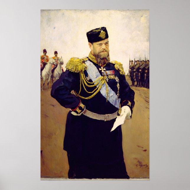 Poster Portrait of Tsar Alexander III, 1900 (Frente)