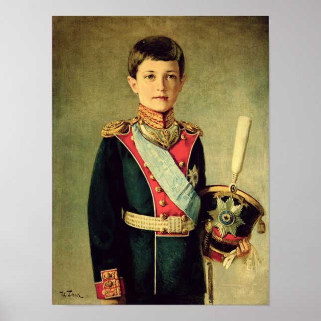 Pôster Portrait of Tsarevitch Alexei Nikolaevich; (Frente)