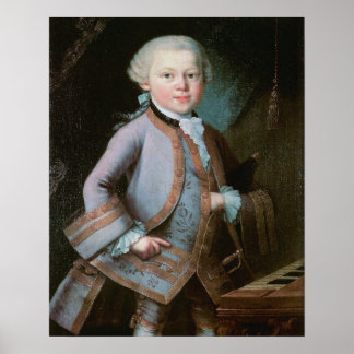 Pôster Portrait of Wolfgang Amadeus Mozart