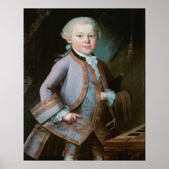 Pôster Portrait of Wolfgang Amadeus Mozart (Frente)