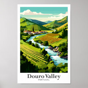 Poster Portrait Viagens vintage do Vale do Douro