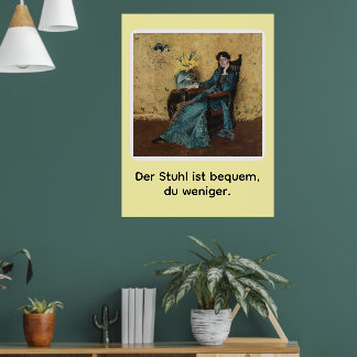 Poster Portrait von Dora Wheeler mit frechem Spruch