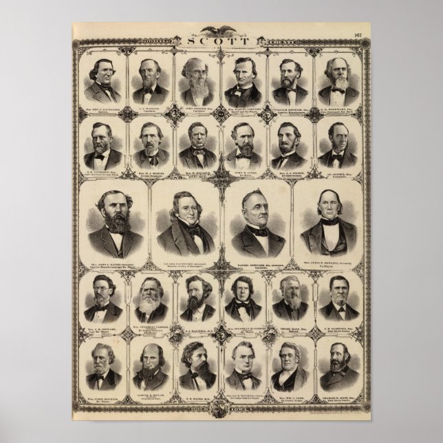 Poster Portraits of Citizens of Scott County (Frente)