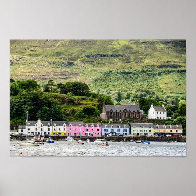 Poster Portree na Ilha de Skye (Frente)