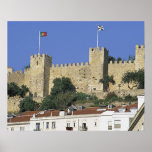 Poster Portugal, Lisboa. Castelo de São Jorge.