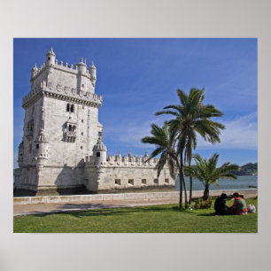 Pôster Portugal, Lisboa. Torre Belem, um Mundo da UNESCO 