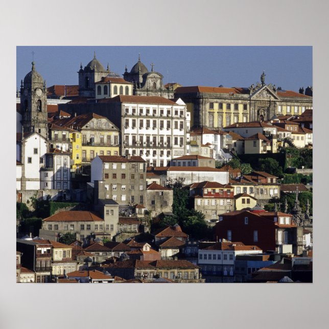 Poster Portugal, Porto. Casas históricas e (Frente)