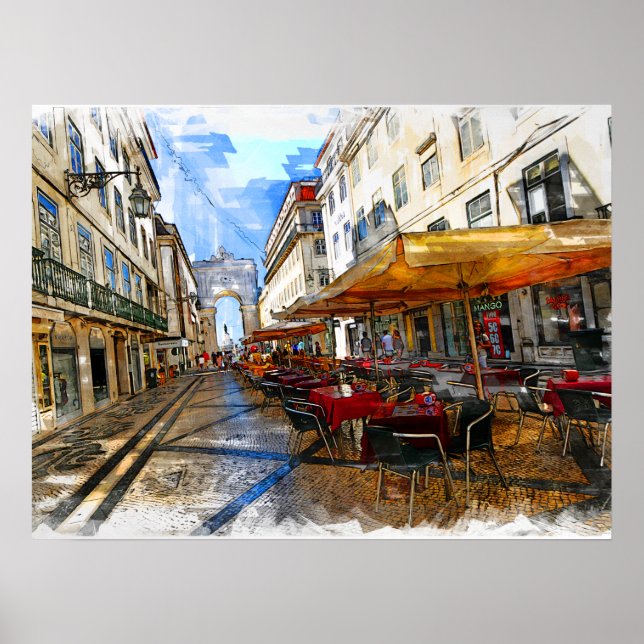 Poster Portugal Real - Rua Lisboa (Frente)