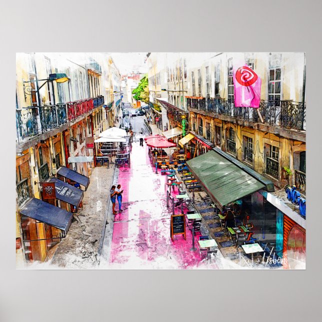 Poster Portugal Real - Rua Lisboa (Frente)