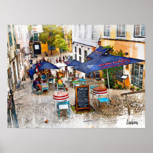 Poster Portugal Real - Rua Lisboa