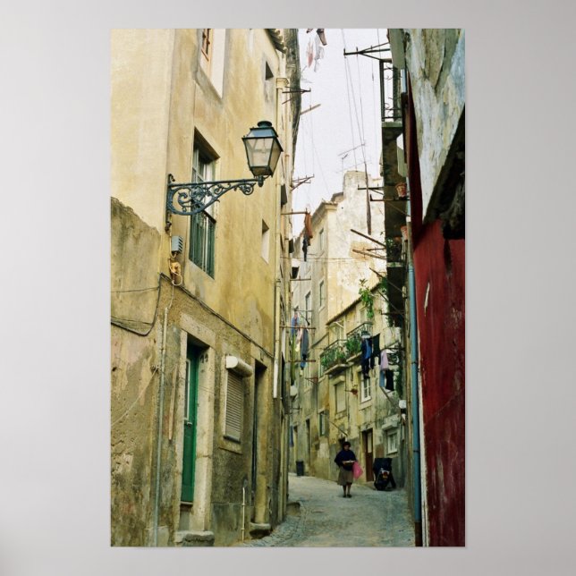 Poster Portugal: Rua velha de Lisboa (Frente)