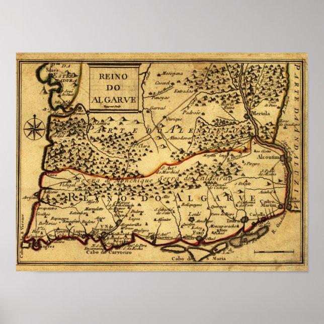 Poster PortugalMapa PanorâmicoPortugal (Frente)