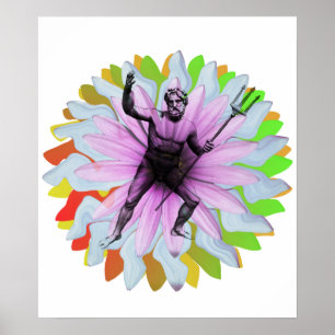 Poster Poseidon, deus do mar e Monte Olimpo