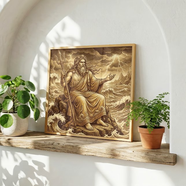 Poster Poseidon Mitologia Grega (Criador carregado)