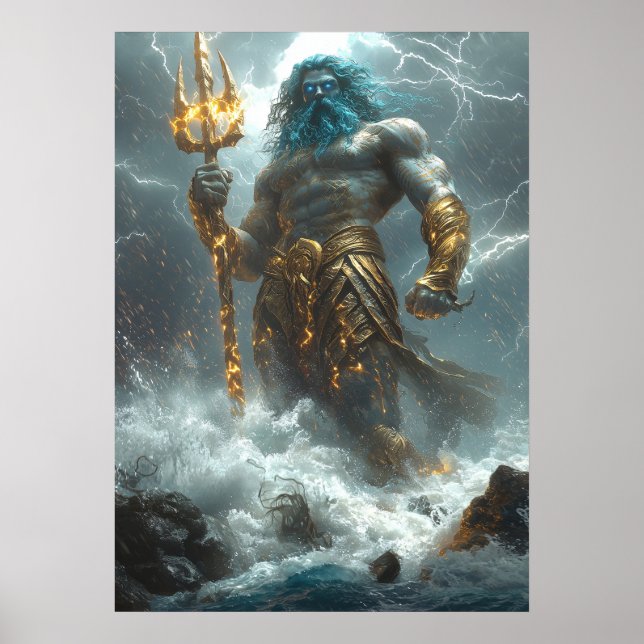 Poster Poseidon, Senhor das Profundezas - Tempestade Divi (Frente)