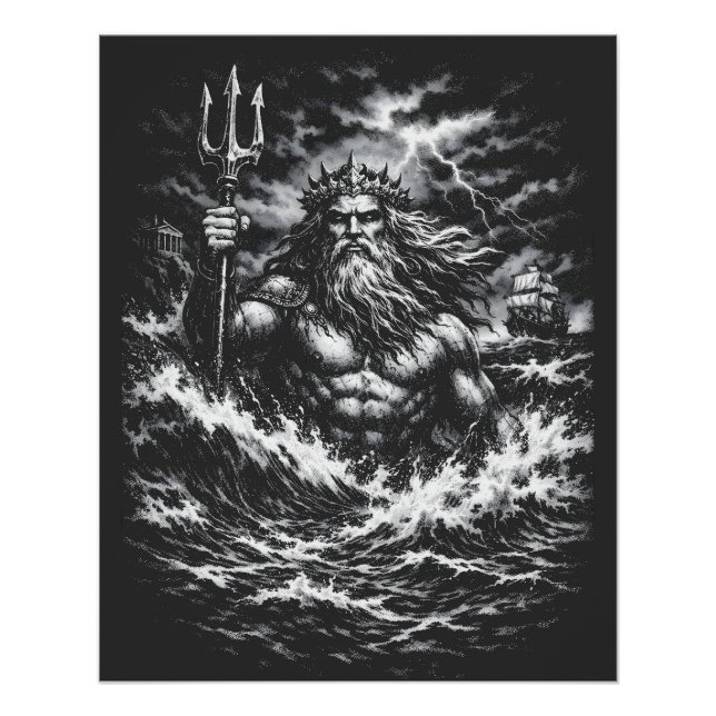 Pôster Poseidon — Senhor do Abismo por BurnsInHell (Frente)