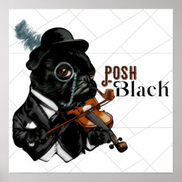 Poster Posh Black Frenchie Bulldog