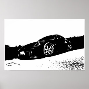 Pôster Posição dianteira de Nissan 350z