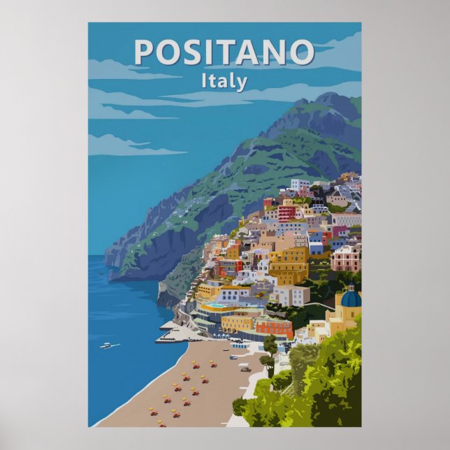 Poster Positano, Italy (Frente)
