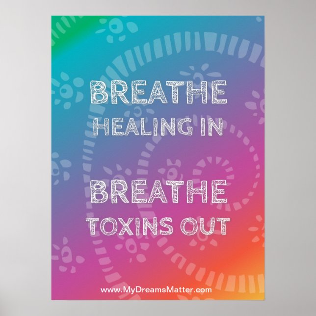 Pôster Positive Affirmation Manifest Perfect Body Health (Frente)