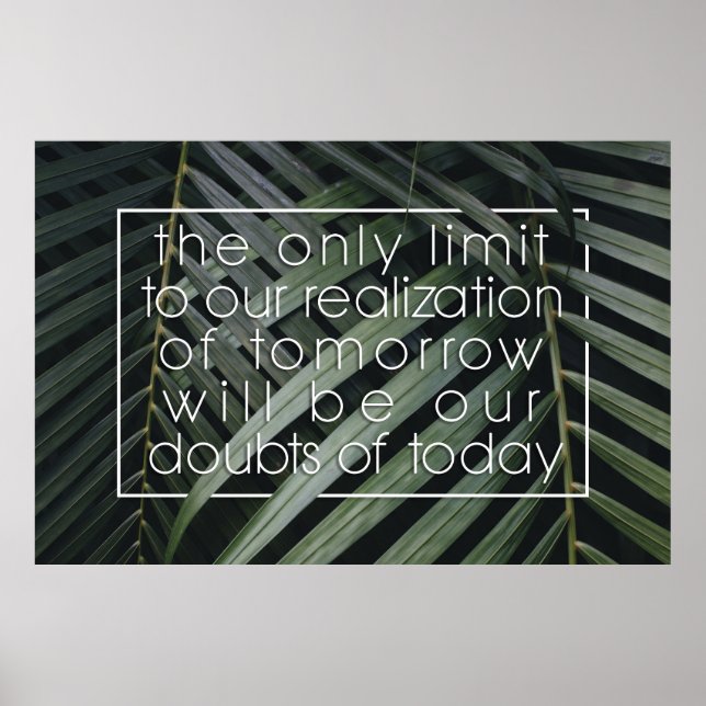 Poster Positive Affirming Future Quote Wall Print (Frente)