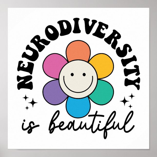 Poster Positive Neurodiversity Acceptance Quote (Frente)