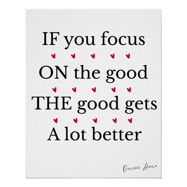 Pôster Positive Quote Wall Art (Frente)
