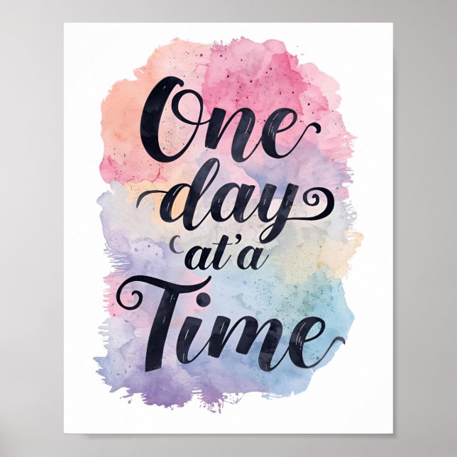 Poster Positive Sobriety and Recovery Saying (Frente)