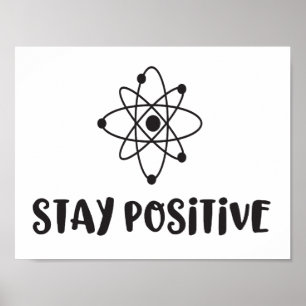 Pôster Positividade científica engraçada positiva da