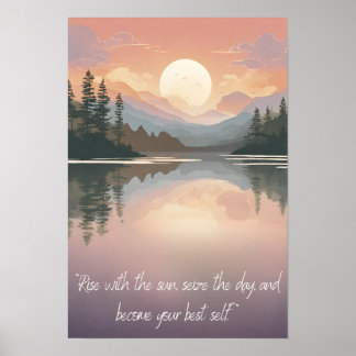 Poster Positividade da Natureza: Embrulhando Paz e Alegri