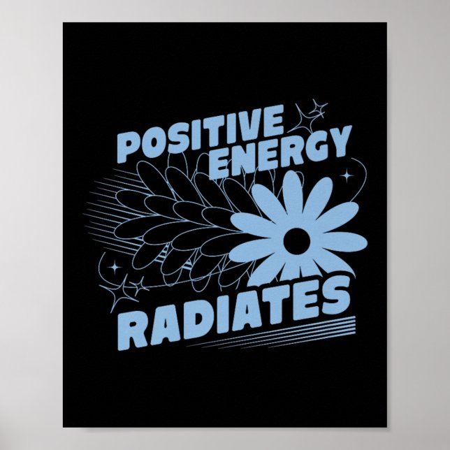Poster Positivo, energia emite aspas positivas Inspirati (Frente)